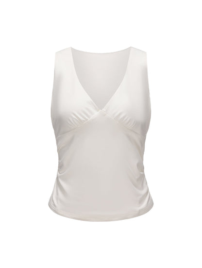V-Neck Ruched Top