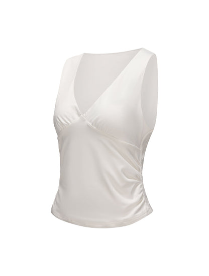 V-Neck Ruched Top
