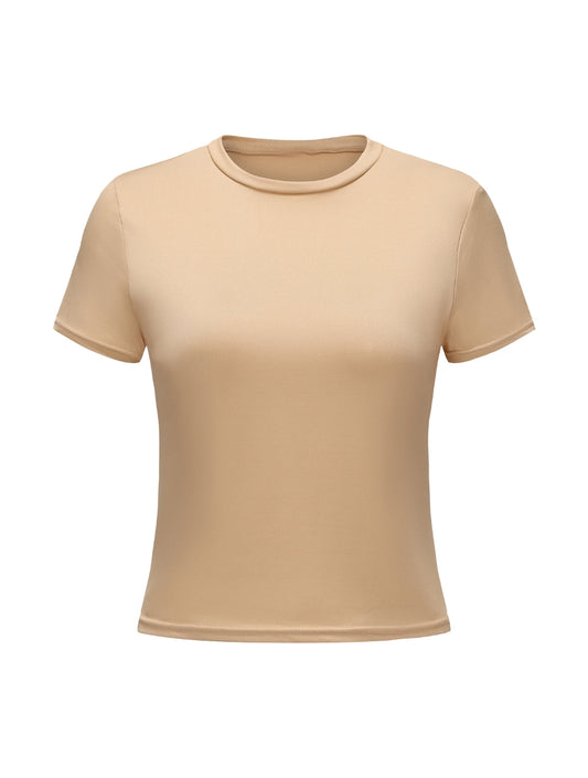 Short Sleeve Crew Neck Top