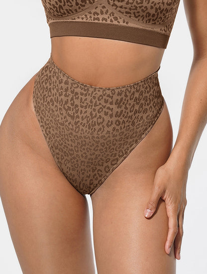 Leopard Tummy Control High Waisted Brief