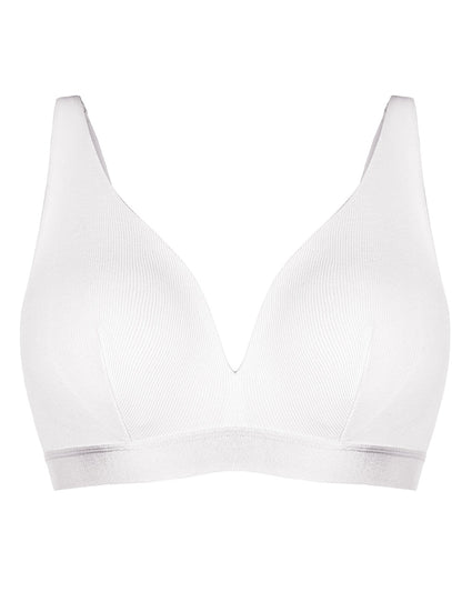 Deep V-Neck Ribbed Bralette