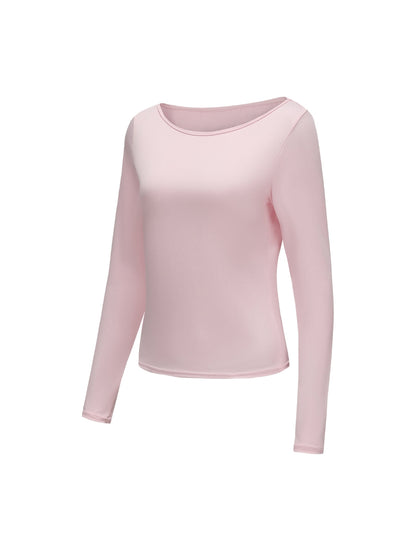 Boat Neck Long Sleeve Top
