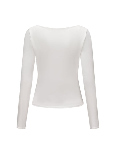 Boat Neck Long Sleeve Top
