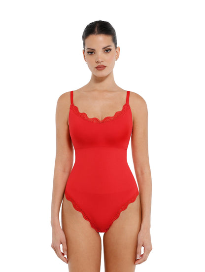 Seamless Laced Thong Bodysuit